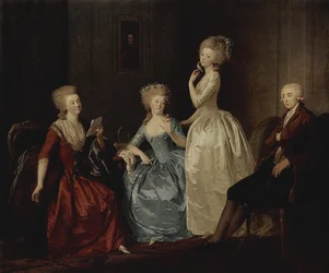 Portret van gravin Saltykowa en haar familie